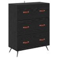 vidaXL Vysoký kabinet so policou 2 ks Čierny dub 69,5 x 34 x 180 cm