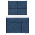 vidaXL Posteľný rám boxspring s matracom modrý 90x190 cm látka