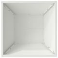 vidaXL Záhradný kvetináč Biela 40 x 40 x 15 cm Studený valcovaný oceľ