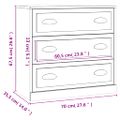 vidaXL Komoda hnedý dub 70x35,5x67,5 cm spracované drevo
