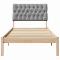 vidaXL Rám postele s čalúneným čelom s čelnou doskou Hnedá 75 x 190 cm