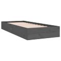 vidaXL Posteľný rám, sivý drevený masív 75x190 cm malé jednolôžko