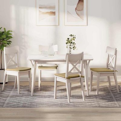 vidaXL Vankúše na sedenie 4 pcs Šedá zelená 40 x 40 x 3 cm
