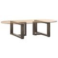 vidaXL Nohy konferenčného stolíka v tvare T, 2 ks, čierne, 70x25x(30-31) cm, oceľové