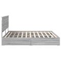 vidaXL Úložná posteľ Sivý Sonoma 200 x 200 cm Kompozitné drevo