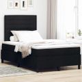 vidaXL Posteľ s pružinovým rámom s matracmi Čierna 120 x 200 cm látka