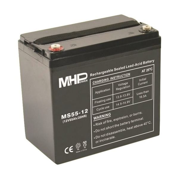 Batéria olovená 12V / 55 Ah MHPower MS55-12