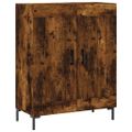 vidaXL Vysoká skrinka dymový dub 69,5x34x180 cm spracované drevo