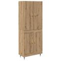 vidaXL Highboard Remeselný dub 69,5 x 34 x 180 cm Kompozitné drevo