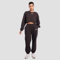 Dámska mikina Cropped Aura Tee Brown - GymBeam, veľkosť L