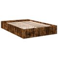 vidaXL Posteľný rám dymový dub 135x190 cm kompozitné drevo