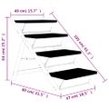 vidaXL Schody pre psa šedé 105x47 cm jedľové masívne drevo