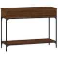 vidaXL Konzolový stolík hnedý dub 100x34,5x75 cm kompozitné drevo