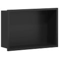 vidaXL Sprchový výklenok Čierna 30 x 20 x 9,5 cm Nehrdzavejúca oceľ