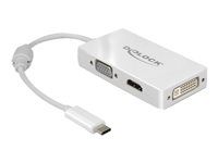 Externý video adaptér - USB-C - DVI, HDMI, VGA - biela