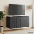 vidaXL Nástenná TV skrinka 59,5 x 31 x 30 cm Čierna Kompozitné drevo