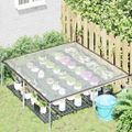 vidaXL Priehľadná plachta s očkami 2x2 m polyetylénová