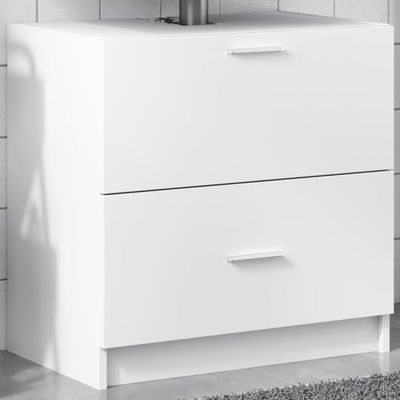 vidaXL Skrinka pod umývadlo biela 59x37x59 cm kompozitné drevo