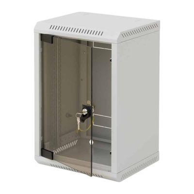 10'' rack jednodielny 9U/260 TRITON sivý dvere sklo
