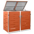 vidaXL Ohrada na 2 odpadkové koše 138x77,5x115 cm nehrdzavejúca oceľ