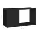 vidaXL TV skrinka, čierna 60x24x32cm, drevotrieska