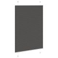 vidaXL plisovaná roleta čierna 100x100 cm Šírka látky 99,4 cm
