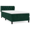vidaXL Posteľný rám boxsping s matracom tmavozelený 80x200 cm zamat