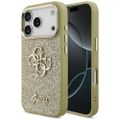 Puzdro Guess Fixed Glitter Big 4G Metal Frame pre iPhone 17 Pro zlaté