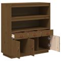 vidaXL Vysoká skrinka medovohnedá 100x40x108,5 cm masívna borovica