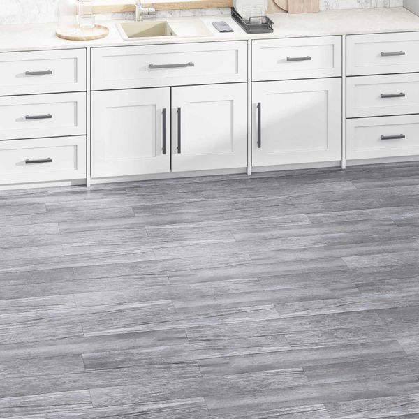 vidaXL Podlahové dosky 2,51 m² 18 pcs PVC Matná drevená šedá