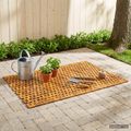 vidaXL Kúpeľňové predložky Prírodná 95 x 140 cm Pevné akáciové drevo