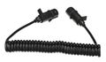 Propojovací spirálový kábel 7pin typ N TRAILER CABLE 11, plastová zástrčka, 24V, 3,5 m SIXTOL