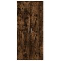 vidaXL Vysoká skrinka dymový dub 80x35x180 cm kompozitné drevo