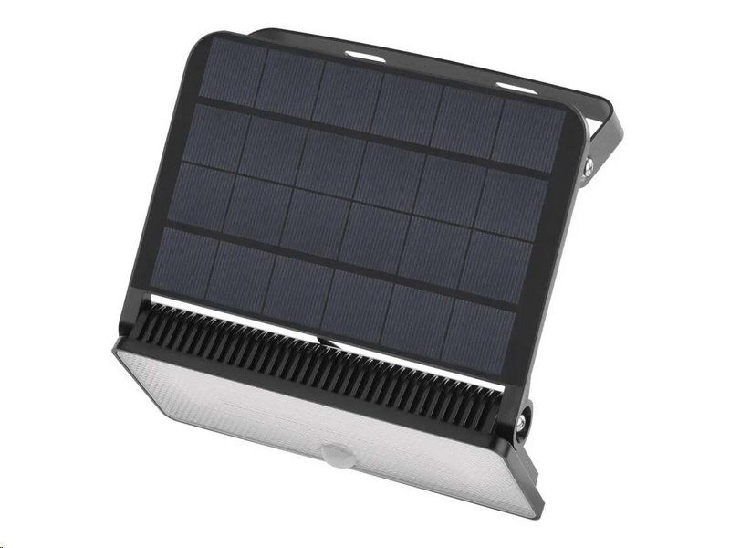 LED solárny reflektor EMOS ZG122S SOLO s pohybom senzorom, čierny, neutrálne biela