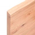vidaXL Nástenná polica bledohnedá 100x30x(2-4)cm ošetrený masívny dub
