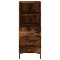 vidaXL Komoda dymový dub 34,5x34x90 cm spracované drevo