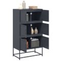vidaXL Komoda antracitová 68,5x38,5x123,5 cm oceľ