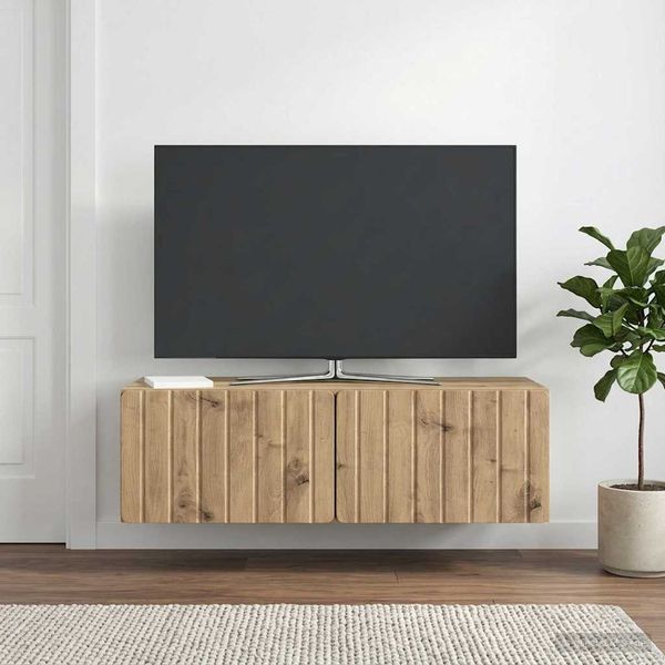 vidaXL Nástenná TV skrinka Nástenný Dub artisan 98 x 41 x 30 cm