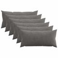 vidaXL Poťah na podložku 6 pcs HEERLEN Tmavosivá 40 x 70 cm manšestr