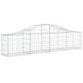 vidaXL Oblúkový gabionový kôš 20 ks 200x30x40/60 cm pozinkované železo