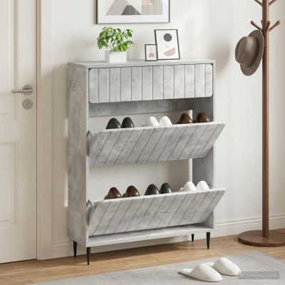 vidaXL Skriňa na topánky ZWOLLE 78 x 24 x 103 cm Kompozitné drevo