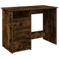 vidaXL Stôl dymový dub 102x50x75 cm kompozitné drevo