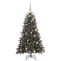 vidaXL Umelý vianočný stromček Zelená 150 cm PVC, plast a oceľ