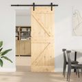 vidaXL Posuvné dvere NARVIK 70 x 210 cm (152,5 cm) Prírodná a čierna