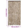 vidaXL Záves proti hmyzu béžový a hnedý 100x230 cm ženilka