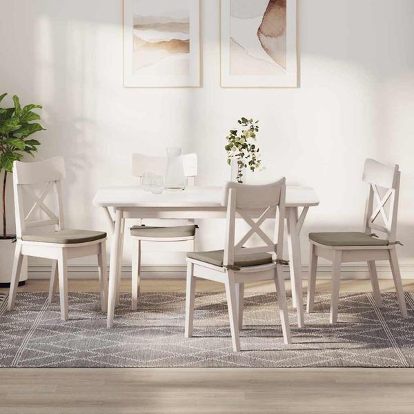 vidaXL Vankúše na sedenie 4 pcs Sivohnedá 40 x 40 x 3 cm Mikrovlákno