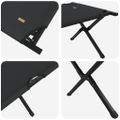 vidaXL Skladacia kempingová posteľ Čierna 193 x 69 x 45 cm