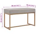 vidaXL Lavička 80 cm sivá zamatová