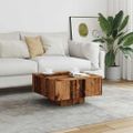 vidaXL Konferenčný stolík staré drevo 60x60x31,5 cm kompozitné drevo