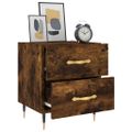 vidaXL Nočné stolíky 2 ks dymový dub 40x35x47,5 cm kompozitné drevo
